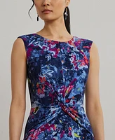 Lauren Ralph Women's Print Twist-Front Jersey Dress