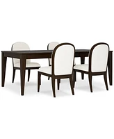 Mazen -Pc. Dining Set (Table & Curved Side Chairs