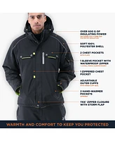 RefrigiWear Big & Tall Extreme Hooded Jacket Heavy-Duty Winter Coat, Insulated Cold-Weather Outerwear