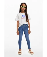 Desigual Girls's Denim leggings logo