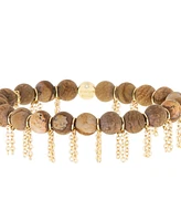 Chain Fringe Natural Stone Stretch bracelet