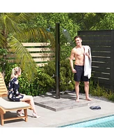 Outsunny 9.2 Gallon Slolar Heated Outdoor Shower with 2 Shower Heads