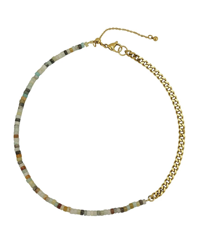 Amazonite Quartzite / Gold Necklace