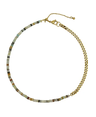 Amazonite Quartzite / Gold Necklace