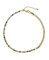 Amazonite Quartzite / Gold Necklace