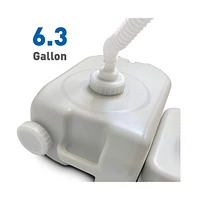 SereneLife Portable Handwash Sink with 24 Liter Waste Holding Tank, Basin Stand, and Rolling Wheels – Ideal for Indoor & Outdoor Use