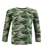 Hudson Baby Baby Boys Hudson Thermal Long Sleeve Tees 5pk, Basic Camo, 18-24 Months