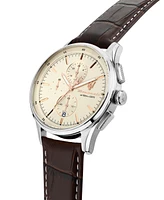 Maserati Men's Chronograph Brown Leather Watch, 42mm