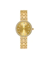 Jessica Carlyle Women's Shiny Gold Tone Metal Alloy Analog Watch, 35mm