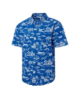 Reyn Spooner Men's Royal Brooklyn Dodgers Cooperstown Collection Kekai Button-Down Shirt
