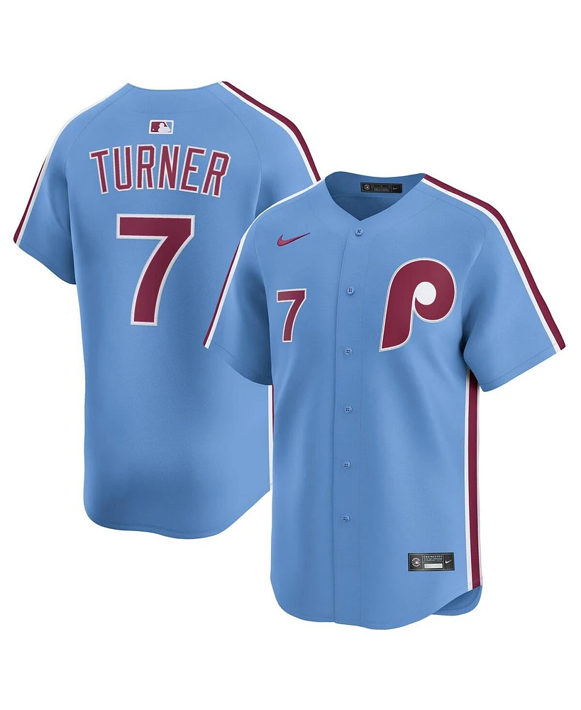 Nike Men's Trea Turner Light Blue Philadelphia Phillies Alternate Limited Player Jersey