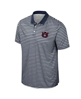 Colosseum Men's Navy Auburn Tigers Striped Polo Shirt