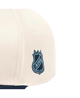 Starter Men's Cream/Navy Boston Bruins Blue Wave Classic Adjustable Hat