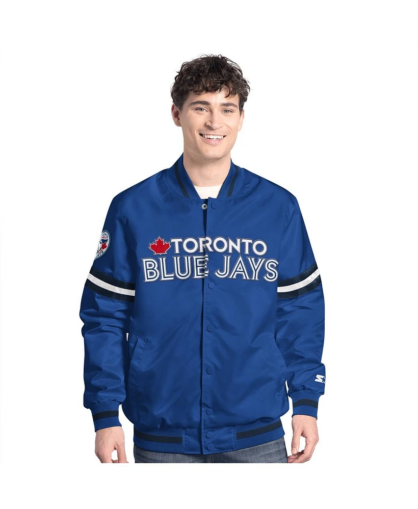 Starter Men's Royal Toronto Blue Jays Scout Full-Snap Varsity Jacket