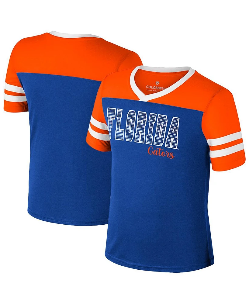 Colosseum Big Girls Royal Florida Gators Space Opera T-Shirt