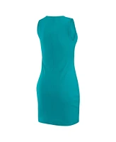 Wear by Erin Andrews x Gracie Hunt Women's Aqua Miami Dolphins Ribbed Tank Dress