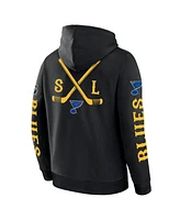 Fanatics Men's Black St. Louis Blues Big City Legacy Fleece Pullover Hoodie