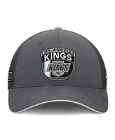 Fanatics Men's Gray Los Angeles Kings Authentic Pro Home Ice Trucker Adjustable Hat