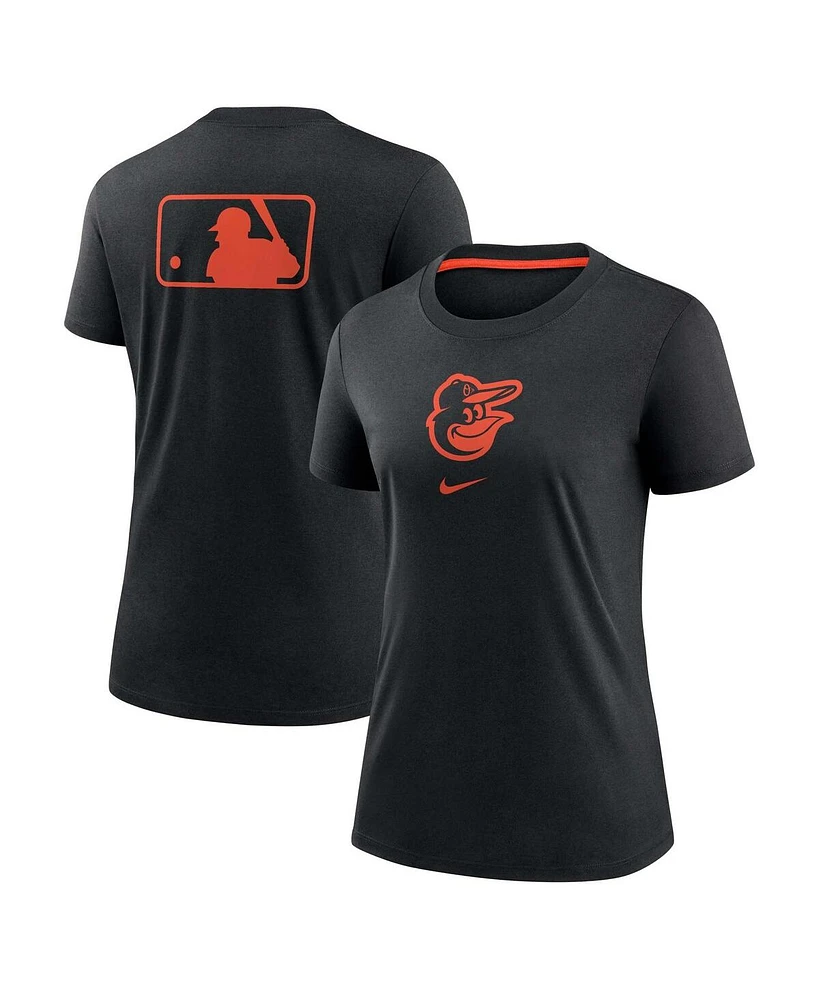 Nike Women's Black Baltimore Orioles Authentic Collection Early Work Tri-Blend T-Shirt