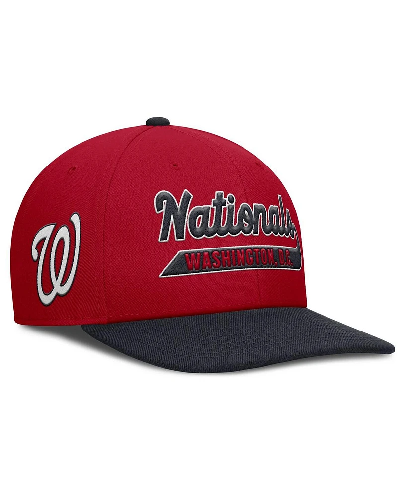 Nike Men's Red/Navy Washington Nationals Pro Performance Snapback Hat