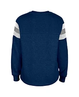 New Era Big Girls Navy Dallas Cowboys Color Blocked Glitter Pullover Sweatshirt