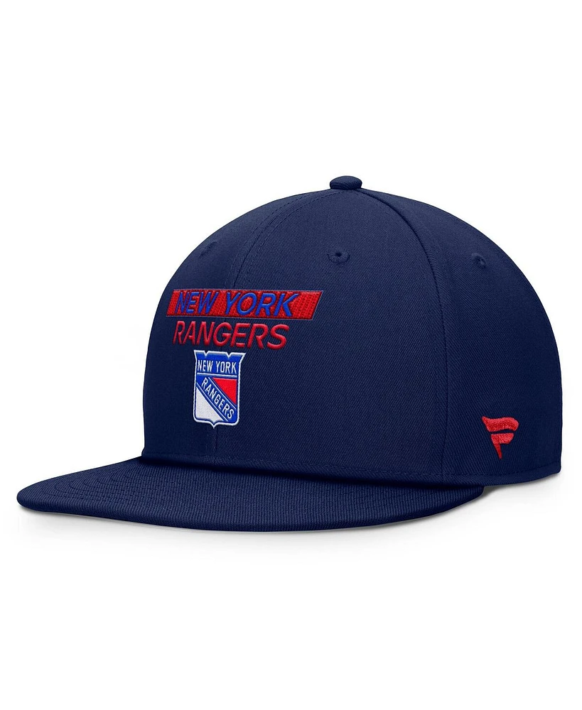 Fanatics Men's Navy New York Rangers Authentic Pro Prime Snapback Hat