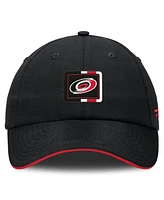 Fanatics Men's Black/Red Carolina Hurricanes Authentic Pro Ripstop Adjustable Hat