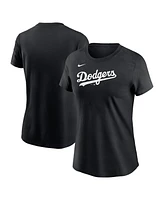 Nike Women's Black Los Angeles Dodgers Wordmark T-Shirt