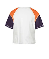 '47 Brand Women's White Clemson Tigers Serenity Gia Cropped T-Shirt