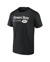 Fanatics Men's Black Green Bay Packers Pride T-Shirt