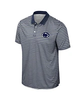 Colosseum Men's Navy Penn State Nittany Lions Striped Polo Shirt