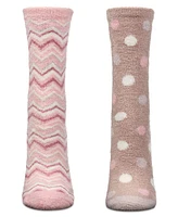 MeMoi Women's 2 Pair Pack Aloe Infused Non-Skid Spa Socks BWS1000