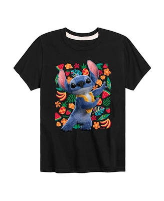 Hybrid Big Boys Lilo Stitch Live Action Fruit Graphic T-Shirt