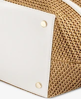 I.n.c. International Concepts Zavaa Straw Tote, Exclusively at Macy's