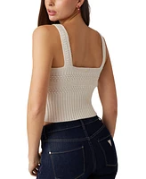 Guess Women's Cropped Erynn Knit Sweater Tank Top