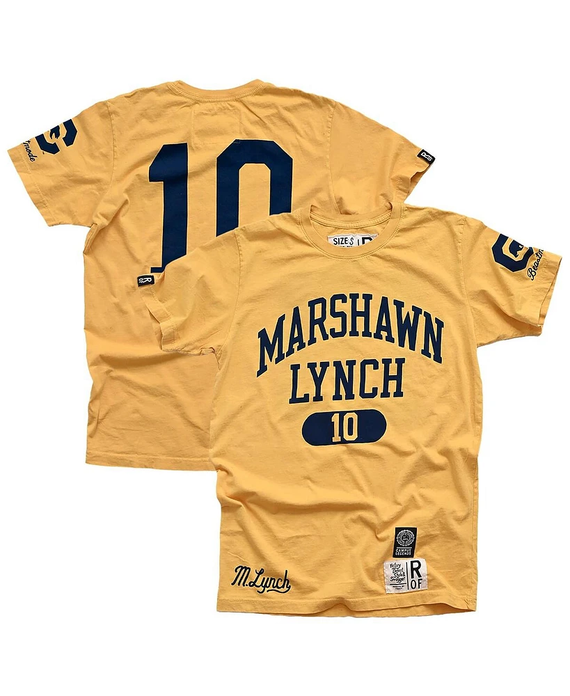 Roots of Fight Men's Marshawn Lynch Gold Cal Bears Name Number T-Shirt