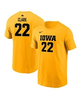 Nike Men's and Women's Caitlin Clark Gold Iowa Hawkeyes Retired Player Name Number T-Shirt