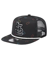 New Era Men's Black St. Louis Cardinals Gummy Golfer Trucker Adjustable Hat