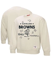 Mitchell & Ness Women's Cream Cleveland Browns Shooting Stars Pullover Sweatshirt