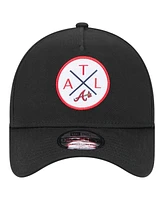 New Era Men's Black Atlanta Braves 9FORTY A-Frame Adjustable Hat