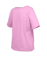 New Era Big Girls Light Pink York Yankees Flip Sequin Team T-Shirt