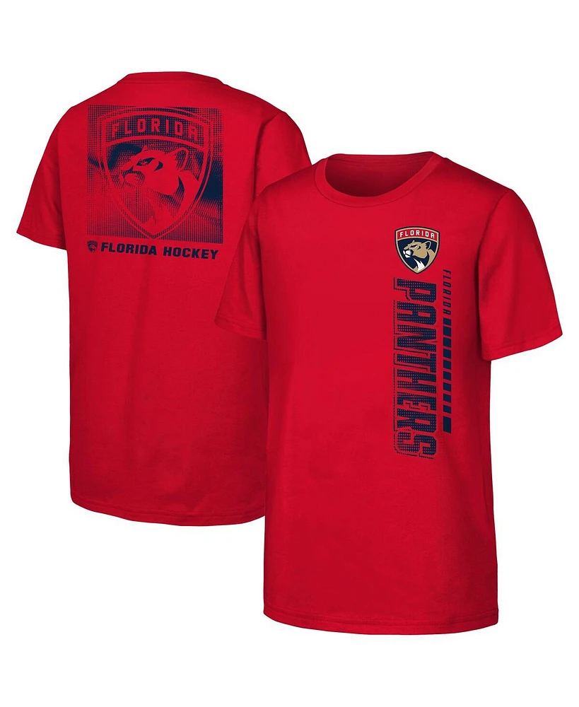 Outerstuff Big Boys and Girls Red Florida Panthers Atmosphere T-Shirt