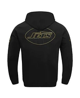 Pro Standard Men's Black New York Jets Classic Chenille Pullover Hoodie