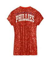 Outerstuff Girls Preschool Red Philadelphia Phillies Sequin V-Neck Dress