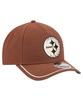 New Era Men's Brown Pittsburgh Steelers Motorsport 9FORTY Adjustable Hat