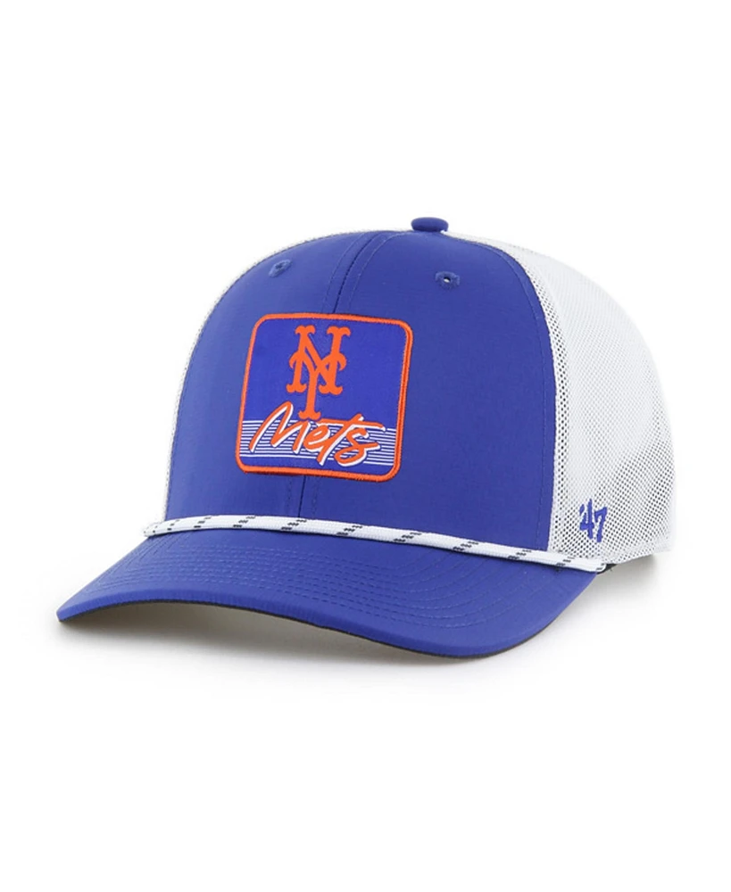 '47 Brand Men's Royal/White New York Mets Scratch Adjustable Trucker Hat