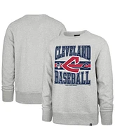 '47 Brand Men's Gray Cleveland Guardians Letters Headline Pullover Sweatshirt