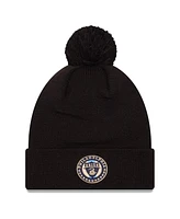 New Era Men's Black Philadelphia Union Jersey Hook Cuffed with Pom Knit Hat