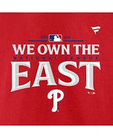 Fanatics Men's Red Philadelphia Phillies 2024 Nl East Division Champions Big Tall Locker Room T-Shirt