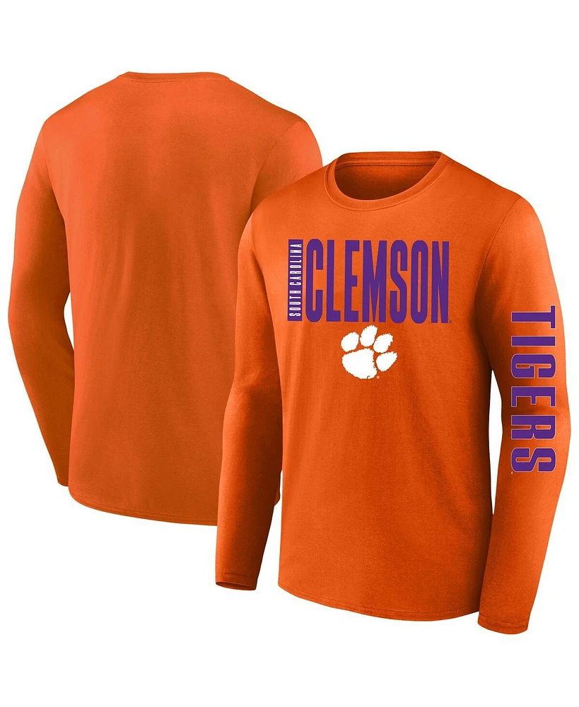 Fanatics Men's Orange Clemson Tigers Big Tall Vision Long Sleeve T-Shirt